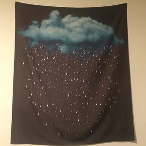 Rain cloud wall tapestry